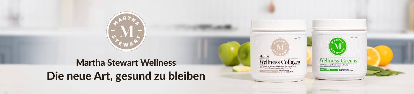 Nahrungsergänzungsmittel von Martha Stewart Wellness, wie Meereskollagen, Grünzeug & Co.