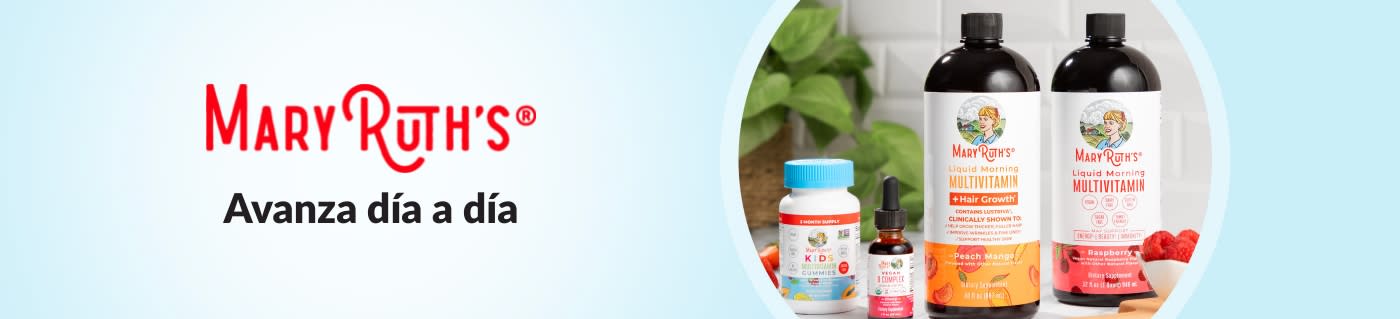 Compra suplementos de MaryRuth’s, incluyendo multivitamínicos líquidos para la mañana, gomitas para niños, productos para el crecimiento del cabello y más.