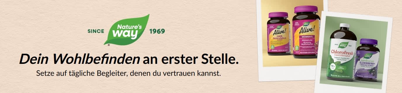 Nature's Way - Setze auf tägliche Begleiter, denen du vertrauen kannst, gestützt auf Qualitätsprüfungen.