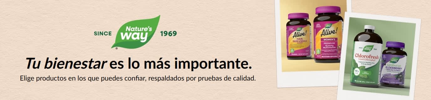 Nature's Way - Elige productos en los que puedes confiar, respaldados por pruebas de calidad.
