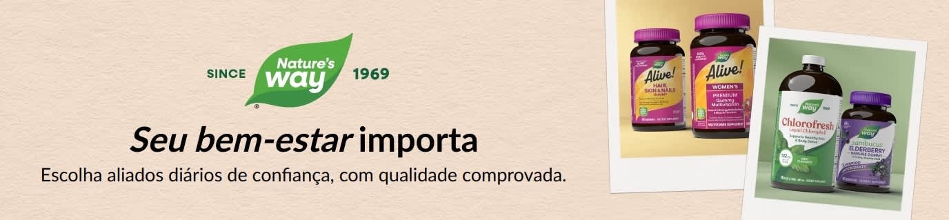 Nature's Way - Escolha aliados diários de confiança, com qualidade comprovada.