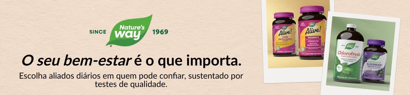 Nature's Way - Escolha aliados diários em quem pode confiar, sustentado por testes de qualidade.