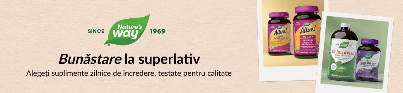 Nature's Way – Alegeți suplimente zilnice de încredere, testate pentru calitate.