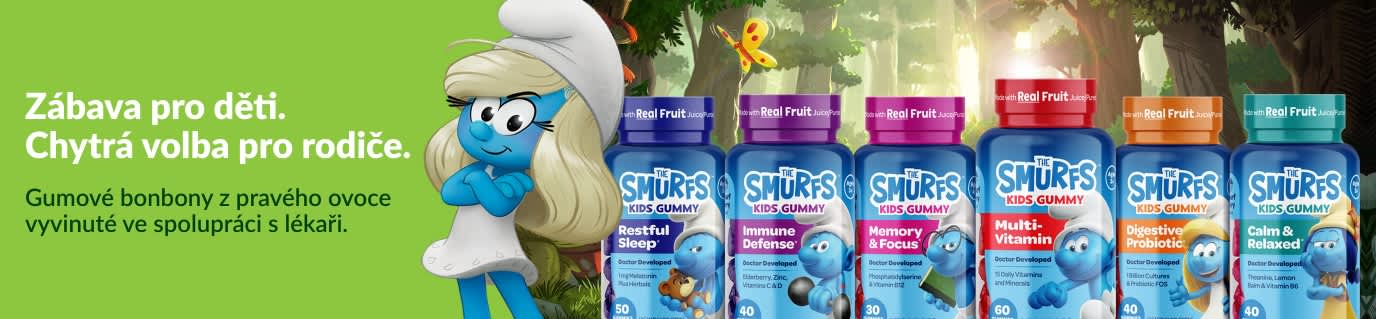 Šmoulí gumové bonbony The Smurfs pro děti – vyvinuté lékaři z pravého ovoce.