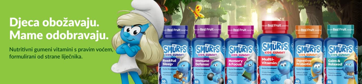 The Smurfs Gumeni bomboni za djecu s pravim voćem, formulirani od strane liječnika.