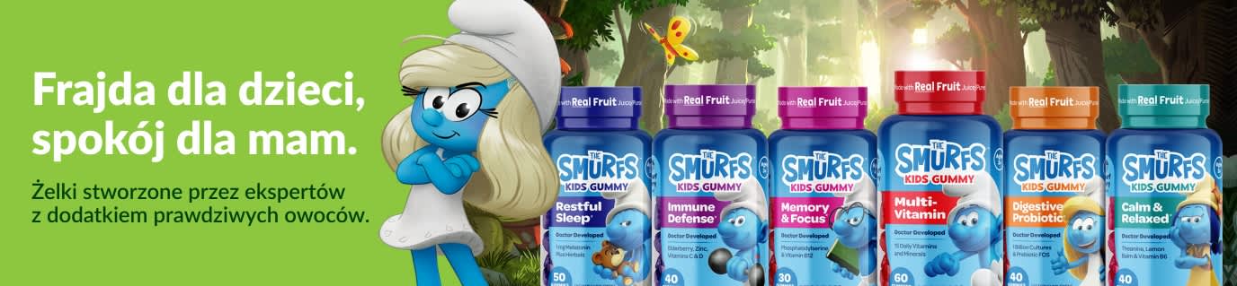 Żelki The Smurfs Kids – opracowane przez specjalistów, z prawdziwymi owocami.