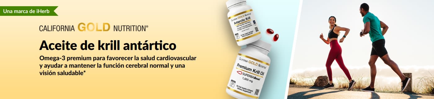 Aceite de krill antártico de California Gold Nutrition: omega-3 premium para la salud del corazón, el cerebro y los ojos.