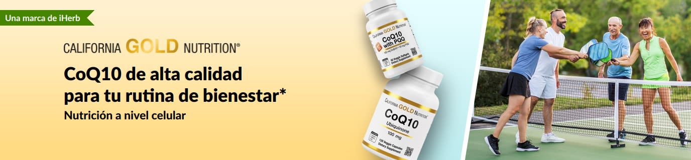 Suplementos de CoQ10 de California Gold Nutrition para el bienestar con adultos activos.