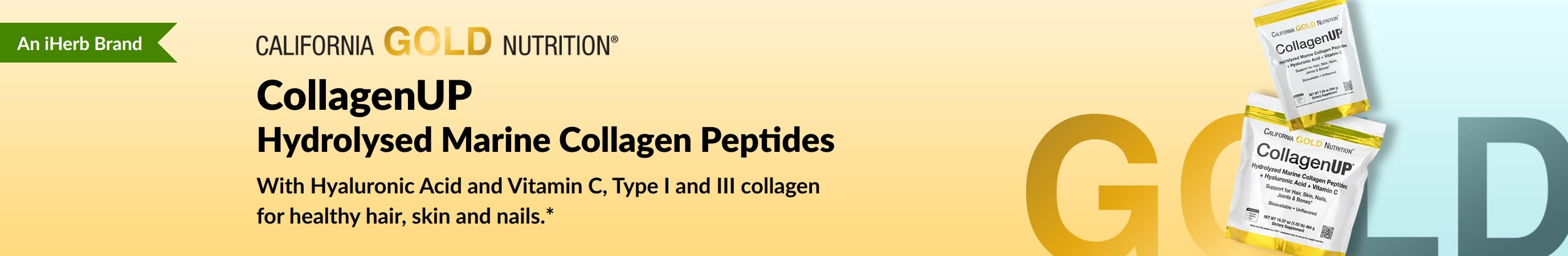 California Gold Nutrition – CollagenUP: Hydrolysed Marine Collagen Peptides – Only at iHerb!