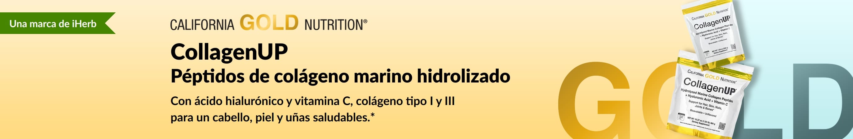 CollagenUP de California Gold Nutrition: péptidos de colágeno marino hidrolizado. ¡Solo en iHerb!