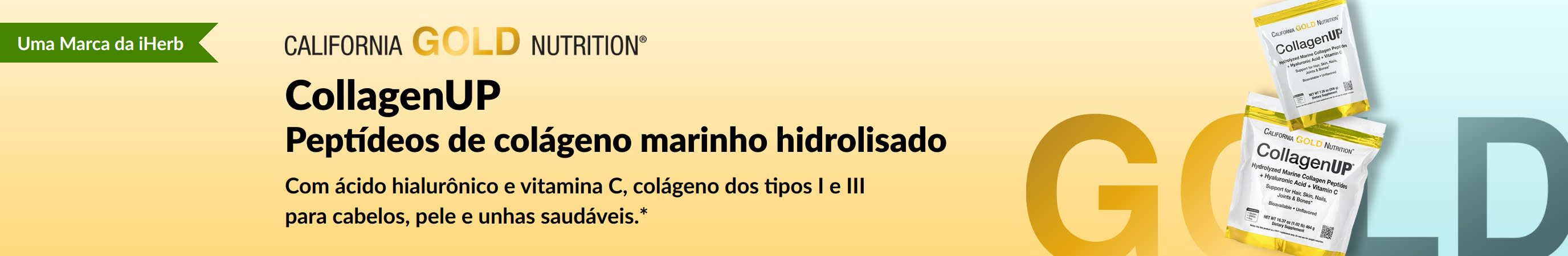 California Gold Nutrition - CollagenUP: Peptídeos de colágeno marinho hidrolisado. Somente na iHerb!