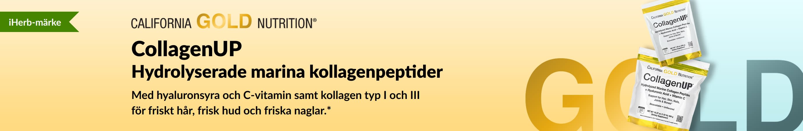California Gold Nutrition - CollagenUP: Hydrolyserade marina kollagenpeptider - Bara på iHerb!