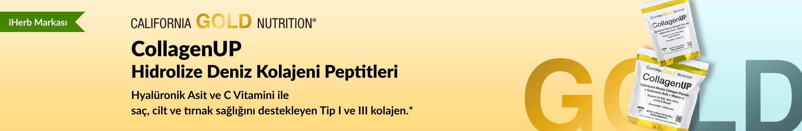 California Gold Nutrition - CollagenUP: Hidrolize Deniz Kolajeni Peptitleri - Yalnızca iHerb'de!