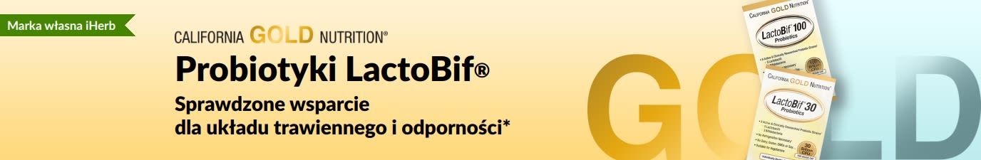 Suplement California Gold Nutrition LactoBif® Probiotics zapewnia sprawdzone wsparcie dla zdrowia układu trawiennego i odporności*, dostępny wyłącznie w iHerb.