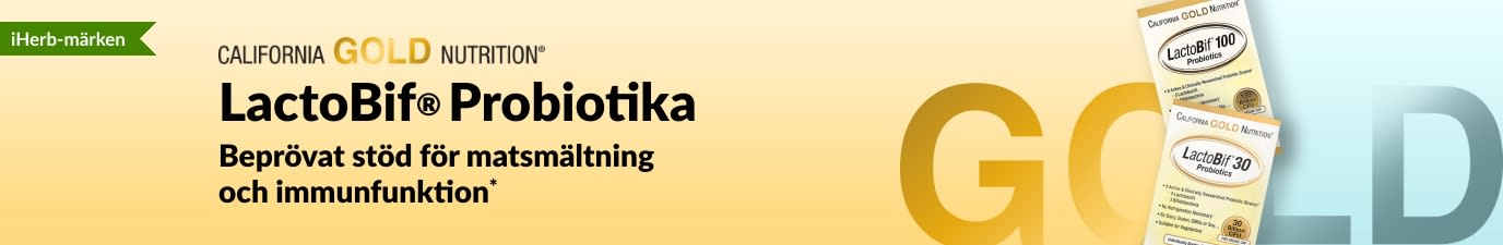 California Gold Nutrition LactoBif® probiotika med beprövat stöd för matsmältning och immunfunktion*, exklusivt på iHerb.