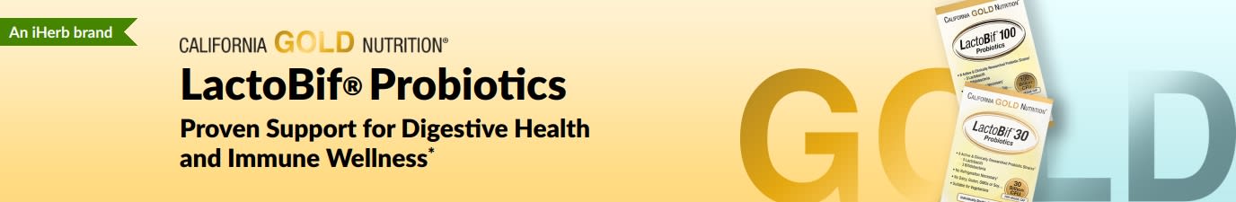 California Gold Nutrition LactoBif® Probiotics for proven digestive health and immune wellness* support, exclusively at iHerb.