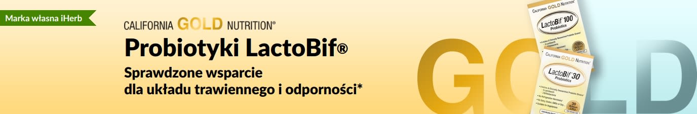 Suplement California Gold Nutrition LactoBif® Probiotics zapewnia sprawdzone wsparcie dla zdrowia układu trawiennego i odporności*, dostępny wyłącznie w iHerb.