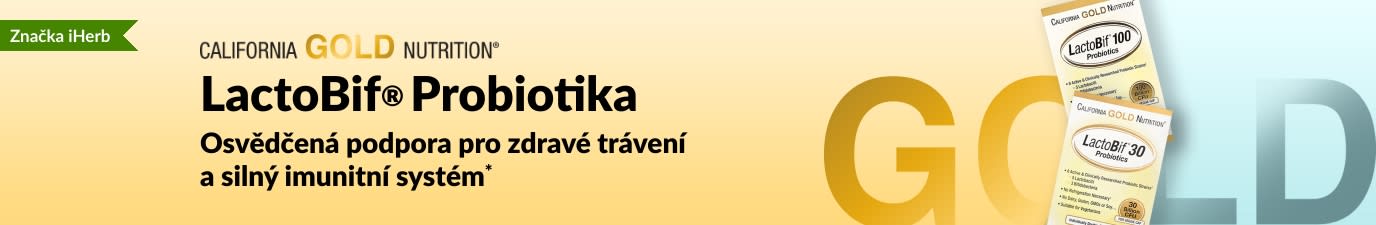 Probiotika California Gold Nutrition LactoBif® – podpora pro zdravé trávení a imunitní systém*, exkluzivně na iHerb.