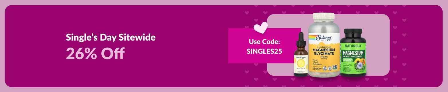 Single’s Day sitewide sale — get 26% off your order at iHerb with code SINGLES25.