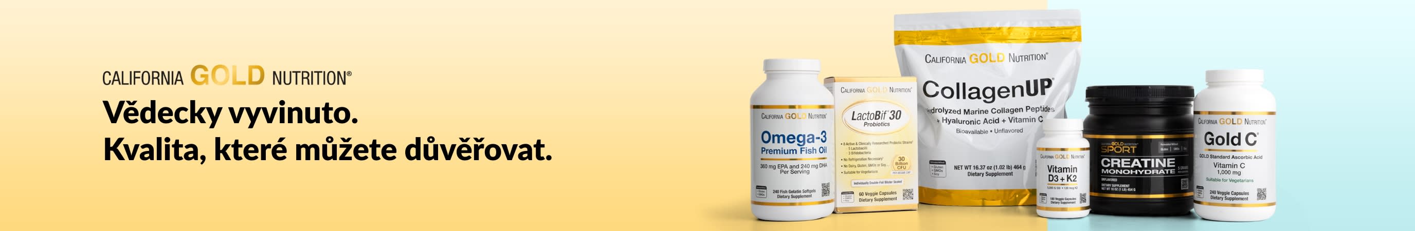 California Gold Nutrition: Vědecky vyvinuto. Kvalita, které můžete důvěřovat.