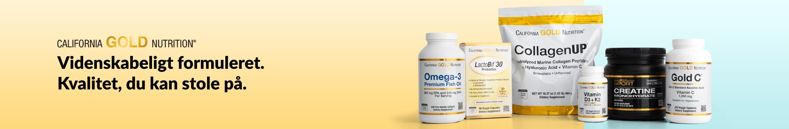 California Gold Nutrition: Videnskabeligt formuleret. Kvalitet, du kan stole på.