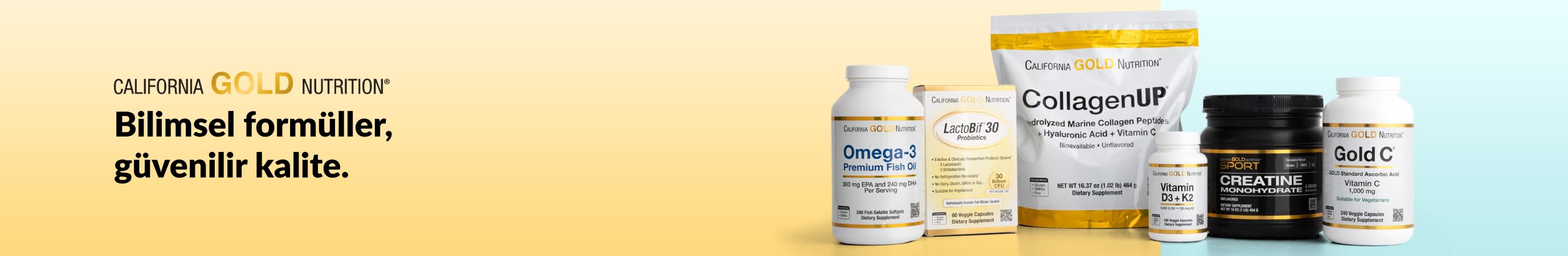 California Gold Nutrition: Bilimsel formüller, güvenilir kalite.