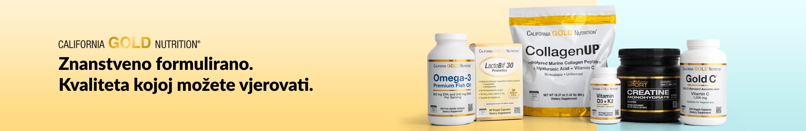 California Gold Nutrition: Znanstveno formulirano. Kvaliteta kojoj možete vjerovati.
