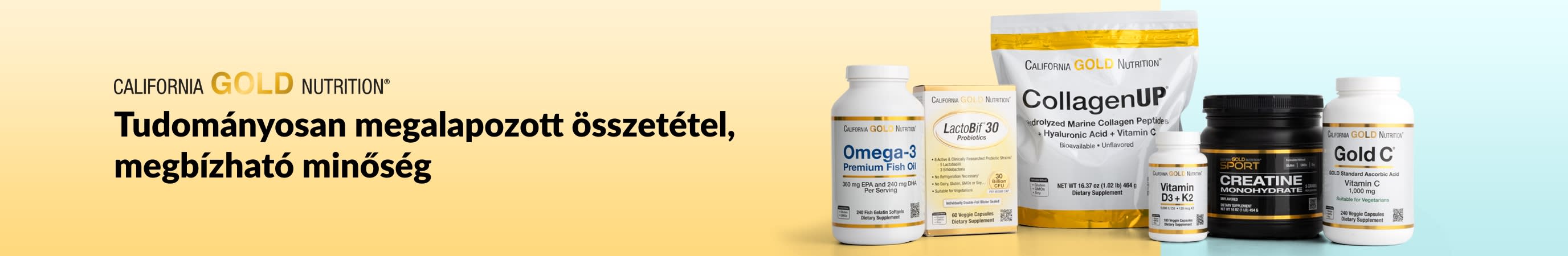 California Gold Nutrition: Tudományosan megalapozott összetétel, megbízható minőség