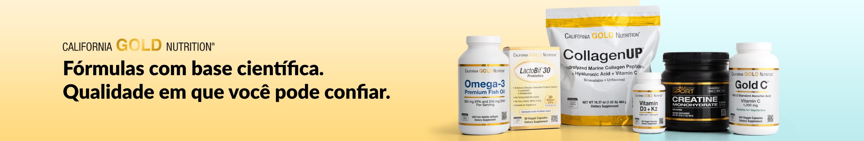 California Gold Nutrition: fórmulas com base científica. Qualidade em que você pode confiar.