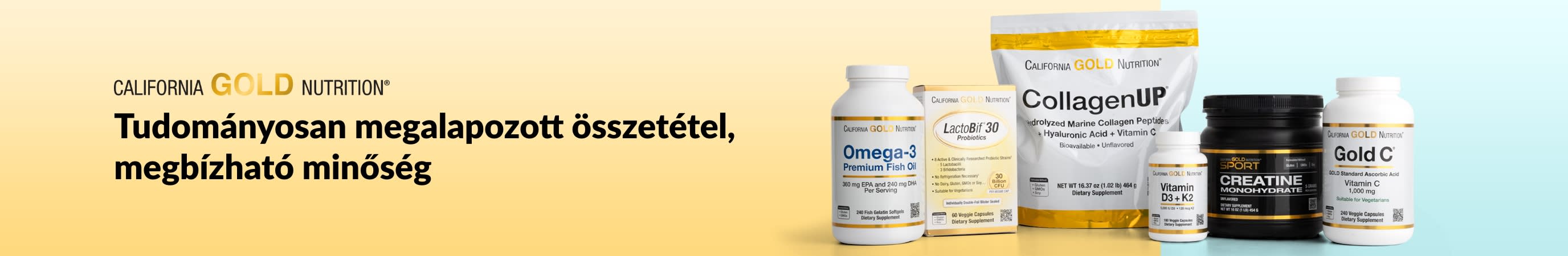 California Gold Nutrition: Tudományosan megalapozott összetétel, megbízható minőség