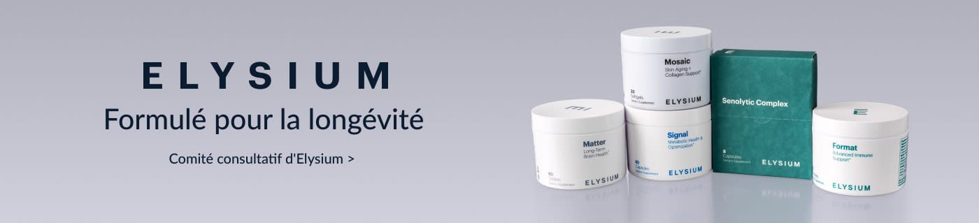 Commandez des compléments alimentaires chez Elysium.