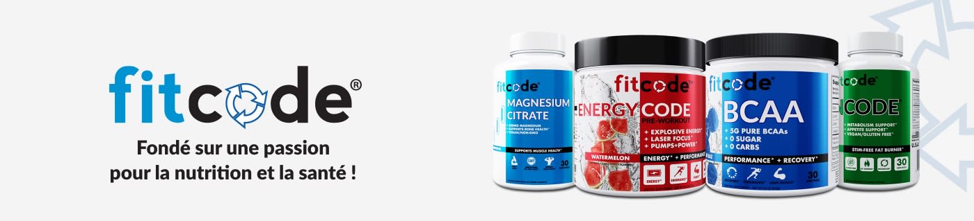 Achetez des compléments alimentaires et sportifs chez fitcode.