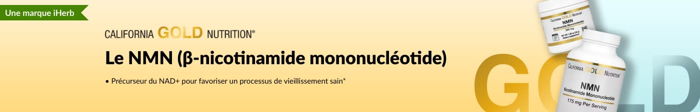 California Gold Nutrition - Le NMN (β-nicotinamide mononucléotide) - En exclusivité chez iHerb !