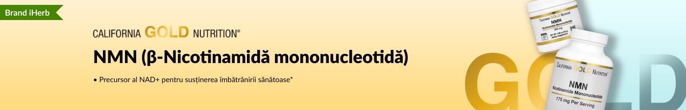 California Gold Nutrition - NMN (β-Nicotinamidă mononucleotidă) - exclusiv la iHerb!