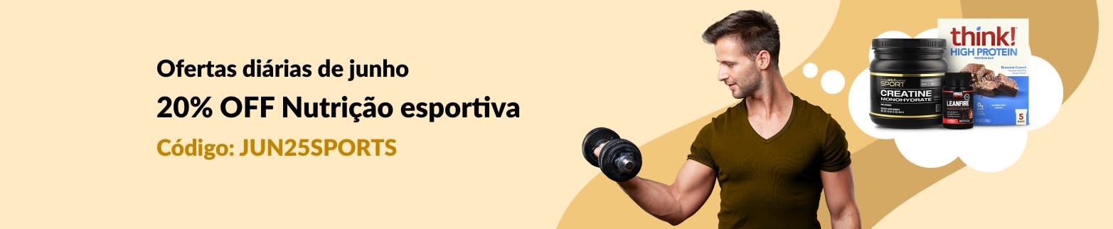 20% OFF Nutrição esportiva