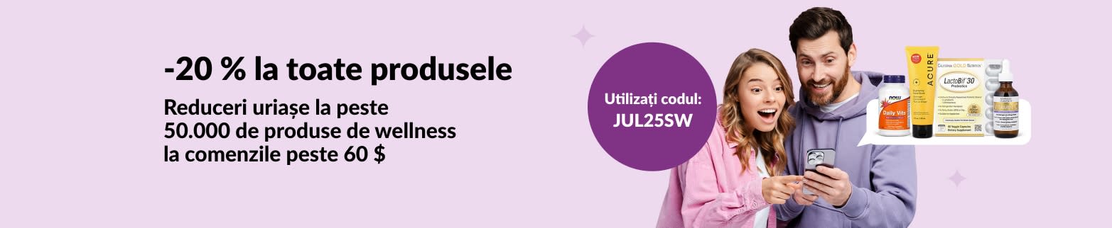 Cuplu entuziasmat comandă cu codul JUL25SW, cu 20% reducere la toate produsele de wellness, la comenzi peste 60 $.