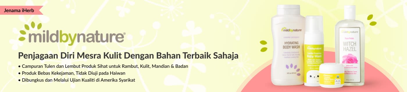 Beli produk penjagaan diri dan bayi daripada jenama iHerb, Mild By Nature.