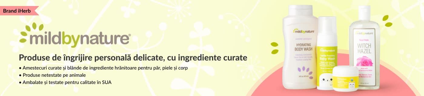 Comandați produse de îngrijire personală și pentru bebeluși de la Mild By Nature, brand iHerb.