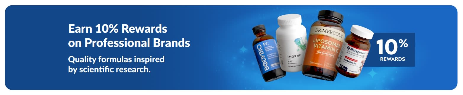 Earn 10% rewards on professional brands, featuring premium supplements products.