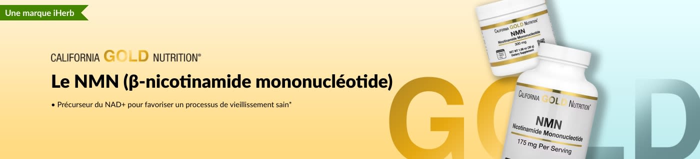 California Gold Nutrition - Le NMN (β-nicotinamide mononucléotide) - En exclusivité chez iHerb !