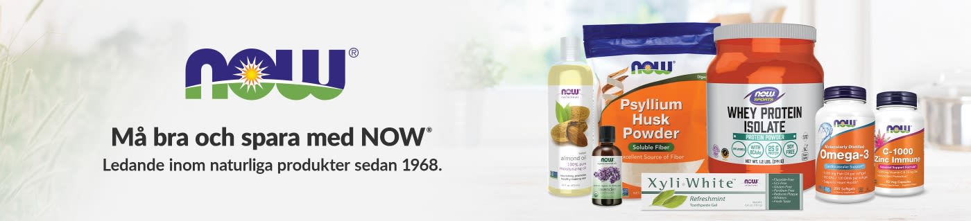 Handla kosttillskott, skönhet, sport, naturliga livsmedel, husdjursprodukter och hemprodukter från NOW Foods.