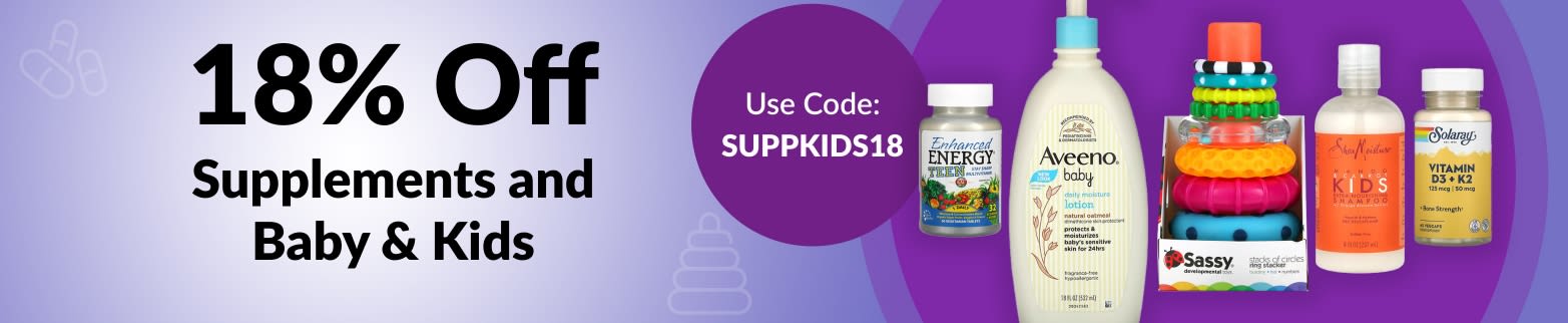 18% OFF SUPPLEMENTS, BABY & KIDS