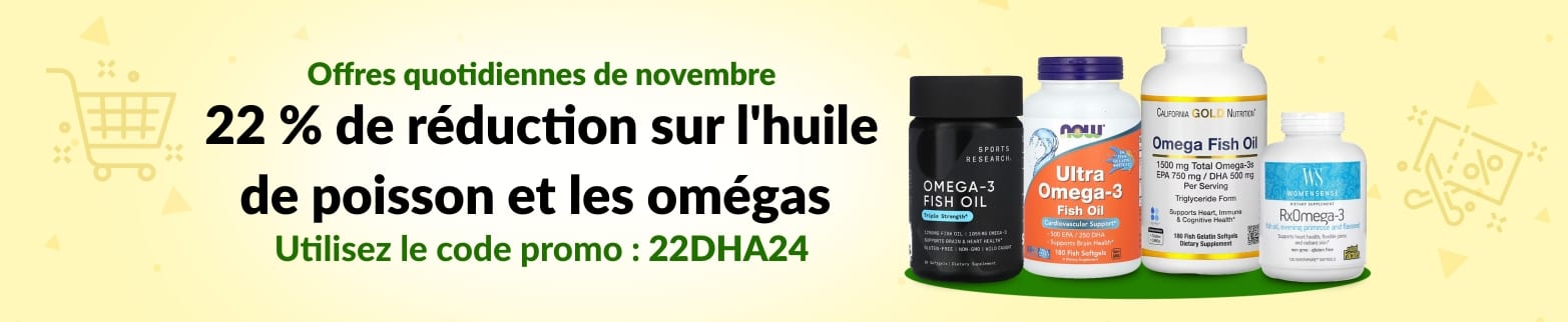 HUILE DE POISSON ET OMÉGAS 22 % DE RÉDUCTION