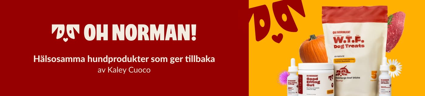 Köp hälsosamma hundprodukter hos Oh Norman.