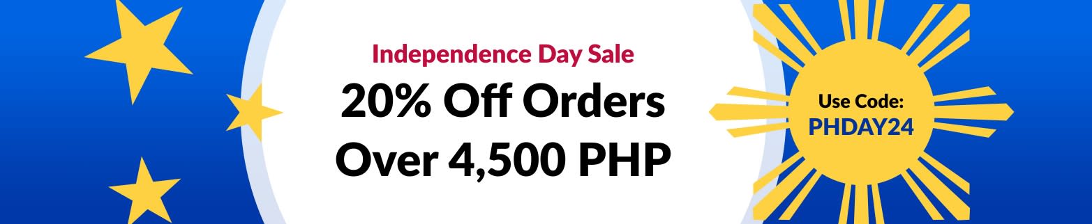 INDEPENDENCE DAY SALE, 20% OFF OVER 4500 PHP WITH CODE: PHDAY24
