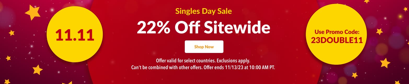 SINGLES DAY SALE 22% OFF SITEWIDE iHerb