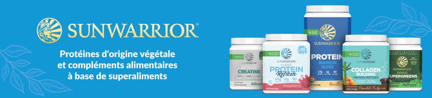 Achetez des protéines végétales et des compléments alimentaires superaliments de Sunwarrior.