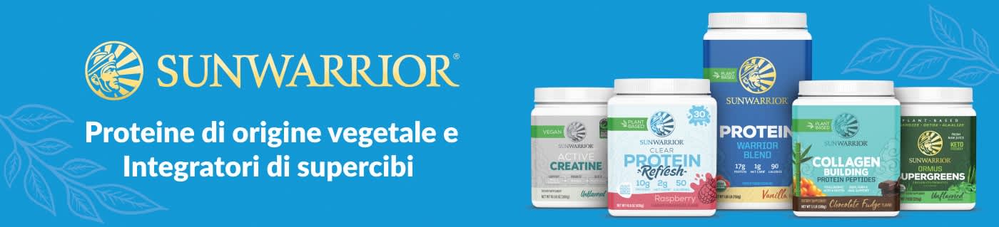 Acquista proteine vegetali e integratori superfood di Sunwarrior.