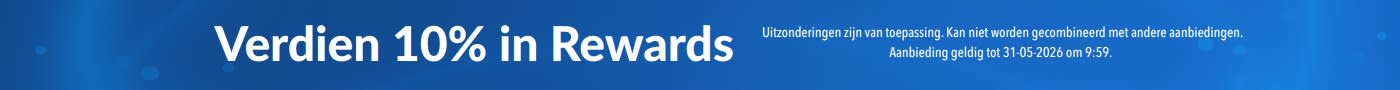 Blauwe promotiebanner met de tekst 