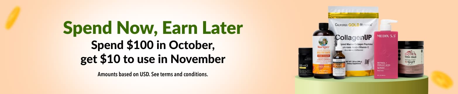Spend $100 in October, get $10 to use in November